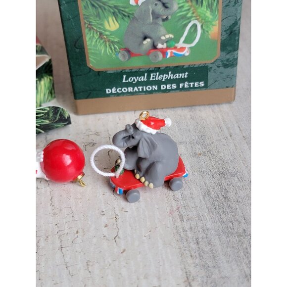 Hallmark Circus seal lion elephant miniature ornament Xmas animal unique - Picture 5 of 5